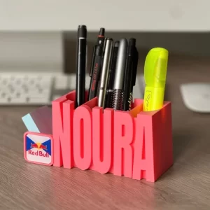 Personalized 3D Name Tag & Pen Holder - Logo Edition