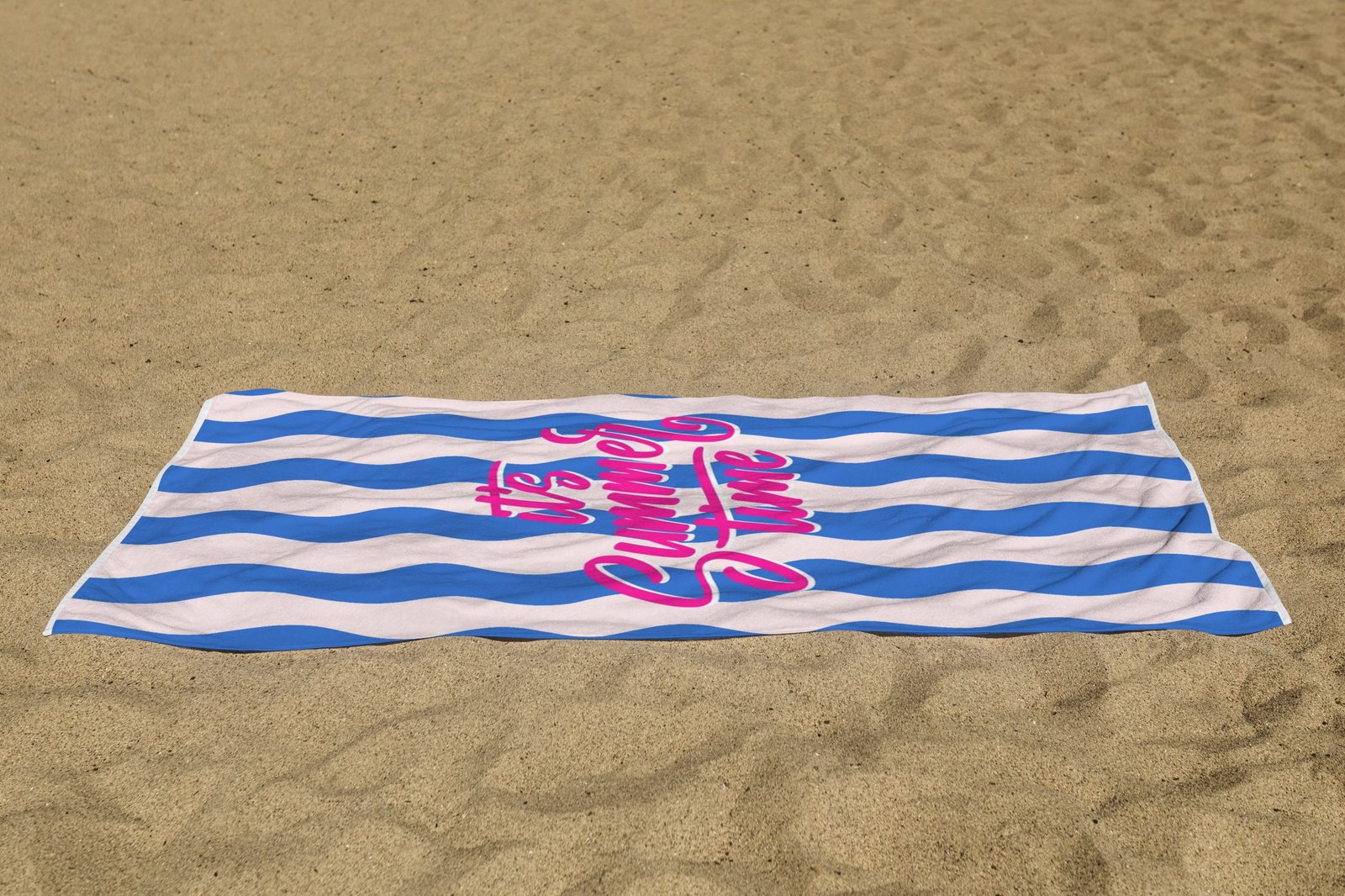 white beach towel psd mockup laying on the sand white beach towel psd mockup laying on the sand